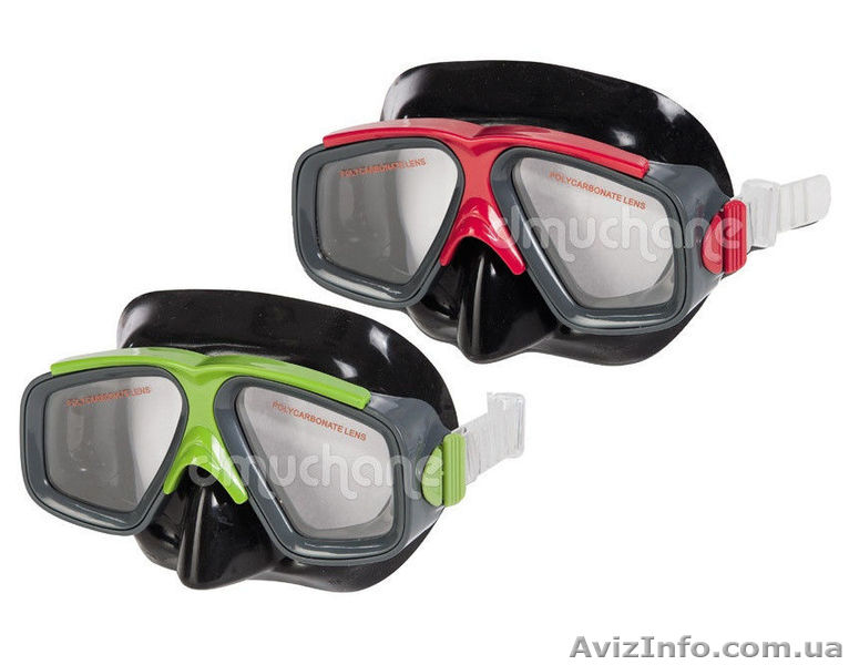 Маска для подводного плавания Интекс Intex: красная/зеленая - <ro>Изображение</ro><ru>Изображение</ru> #1, <ru>Объявление</ru> #1458748