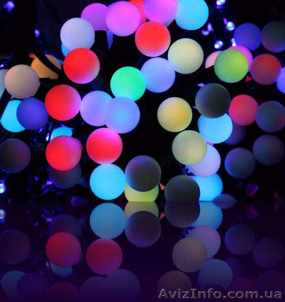 Светодиодная гирлянда «штора шарики» 3*1,8м мульти - <ro>Изображение</ro><ru>Изображение</ru> #1, <ru>Объявление</ru> #1493515