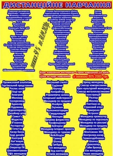 Курси охоронець, слюсар, стропальник, дієтолог, автослюсар, флоріст - <ro>Изображение</ro><ru>Изображение</ru> #1, <ru>Объявление</ru> #1691350